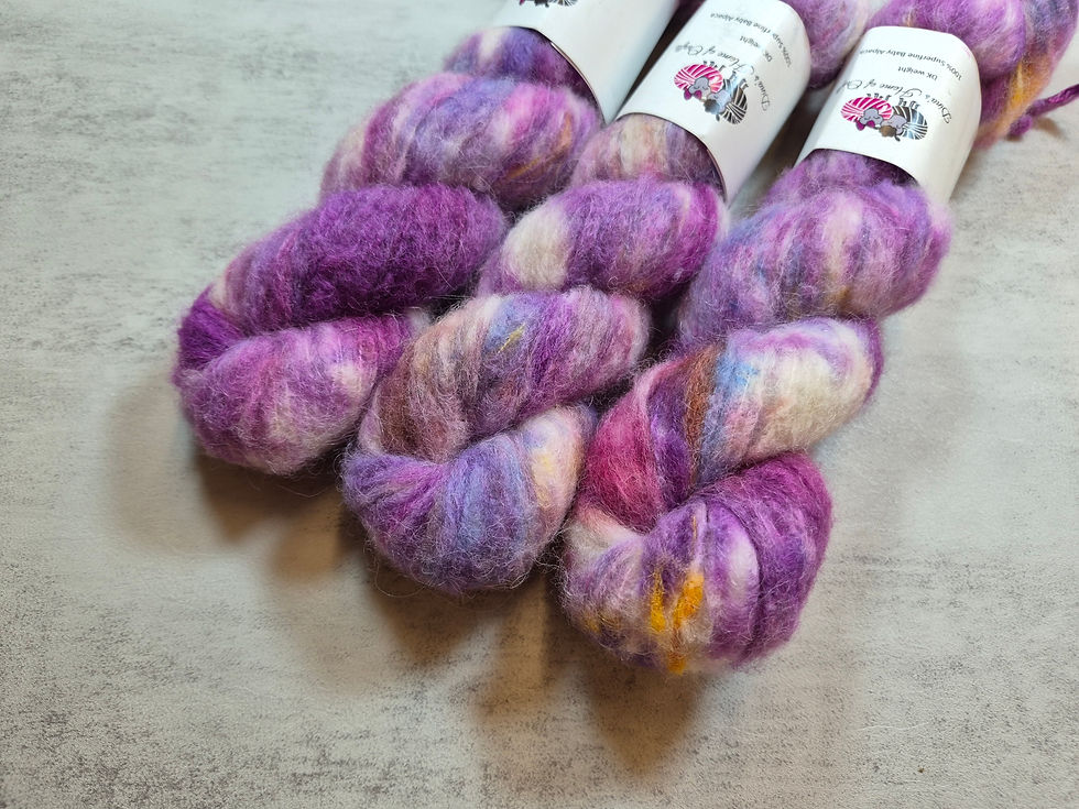 Miniaturbild: Superfine Baby Alpaca yarn, DK weight, 50 g, EM PURPLE
