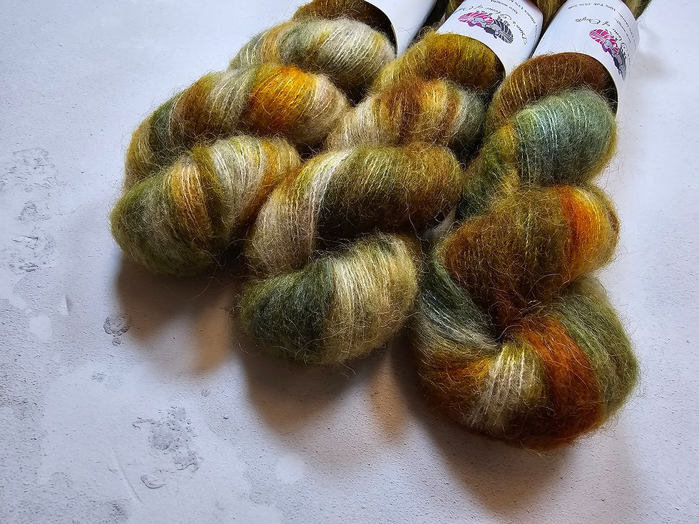 Thumbnail: Yak Cloud yarn, Lace weight, 50 g, GOLDEN HOUR