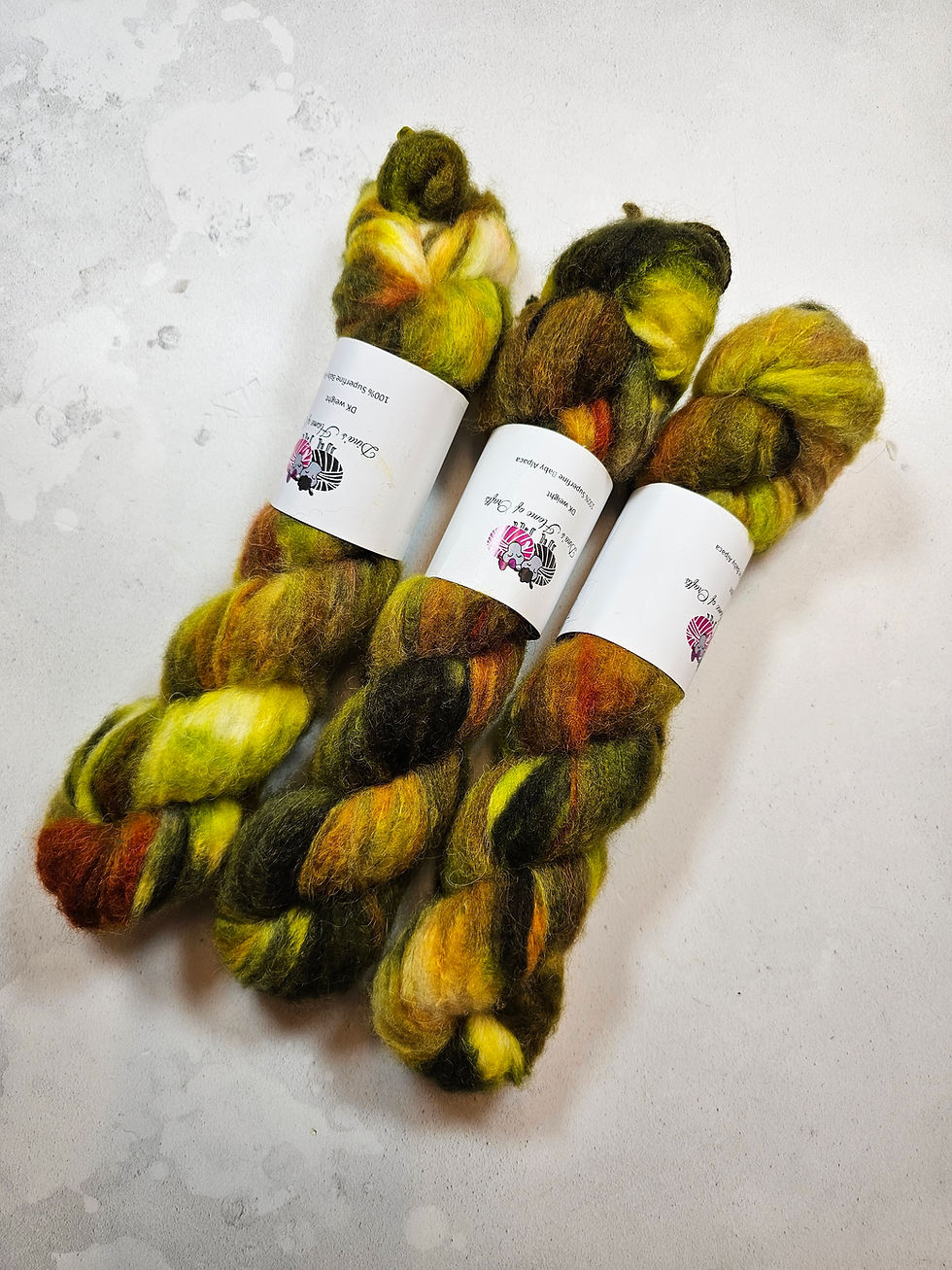 Miniature : Superfine Baby Alpaca yarn, DK weight, 50 g, TURNING LEAVES