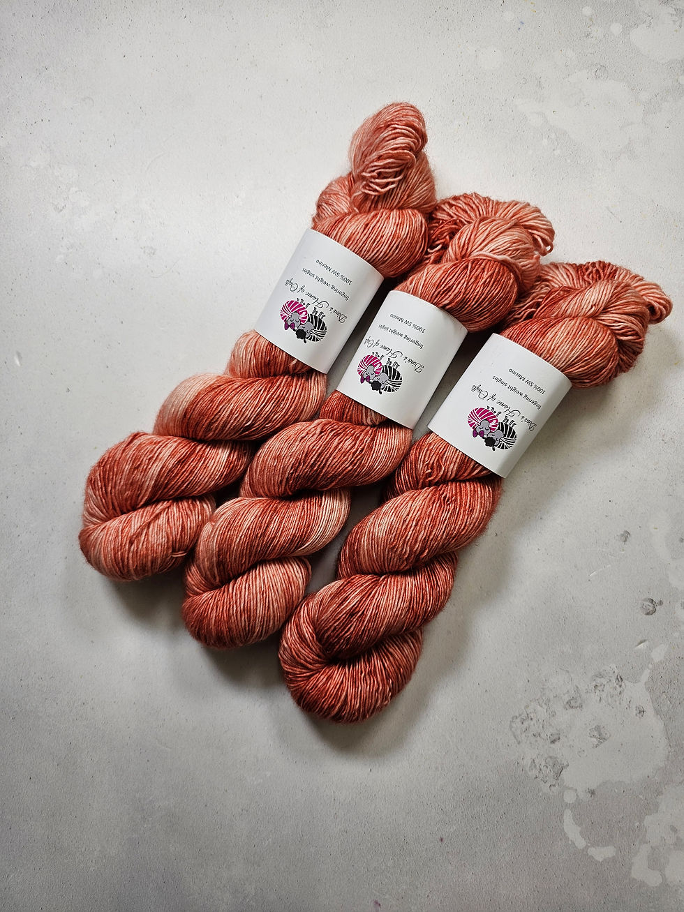 SW Merino singles, fingering weight, 100 g, TERRACOTTA