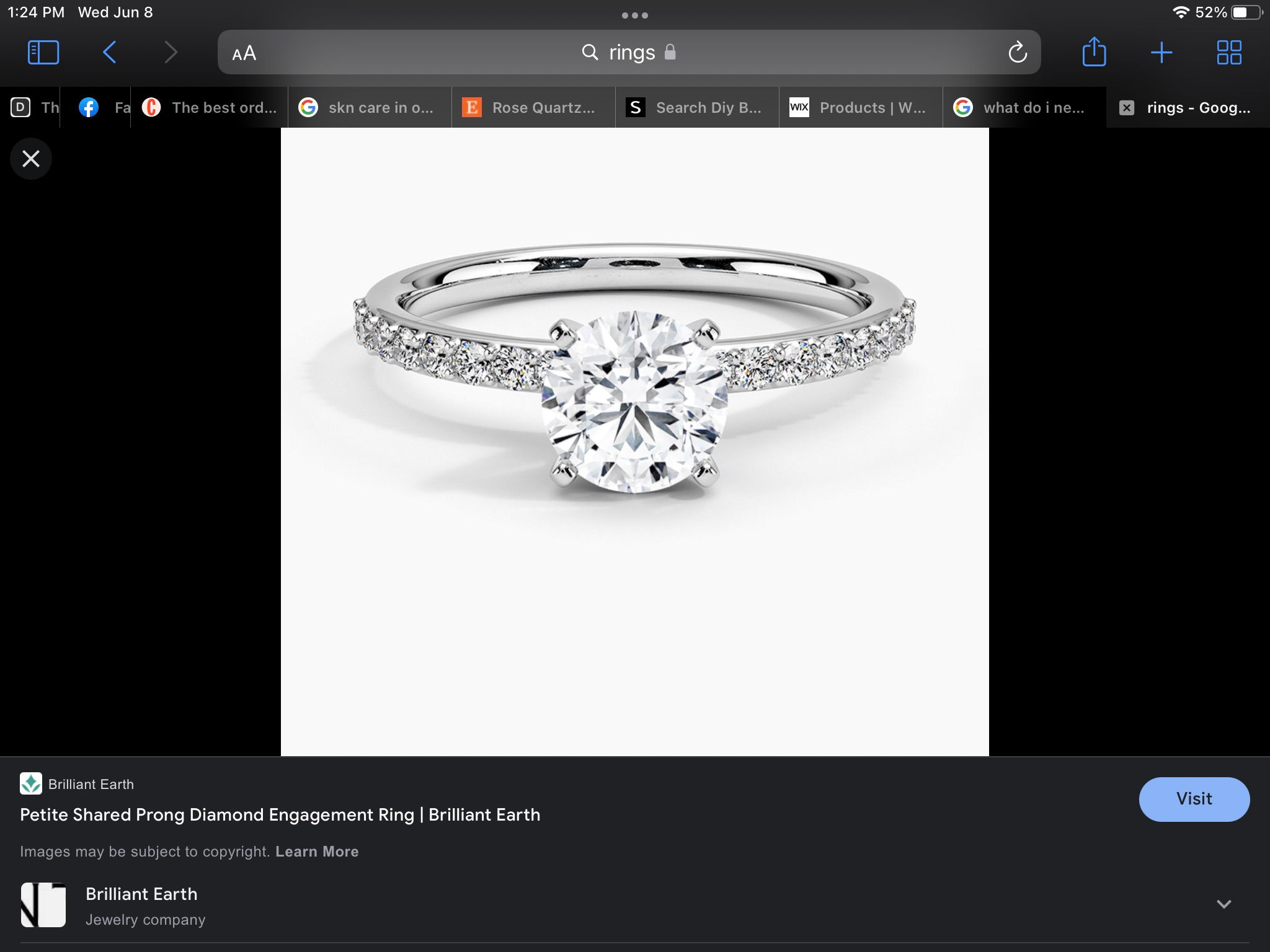 white diamond ring