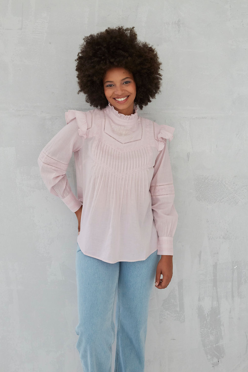 Thumbnail: Shalina Embroidered Top in Orchid