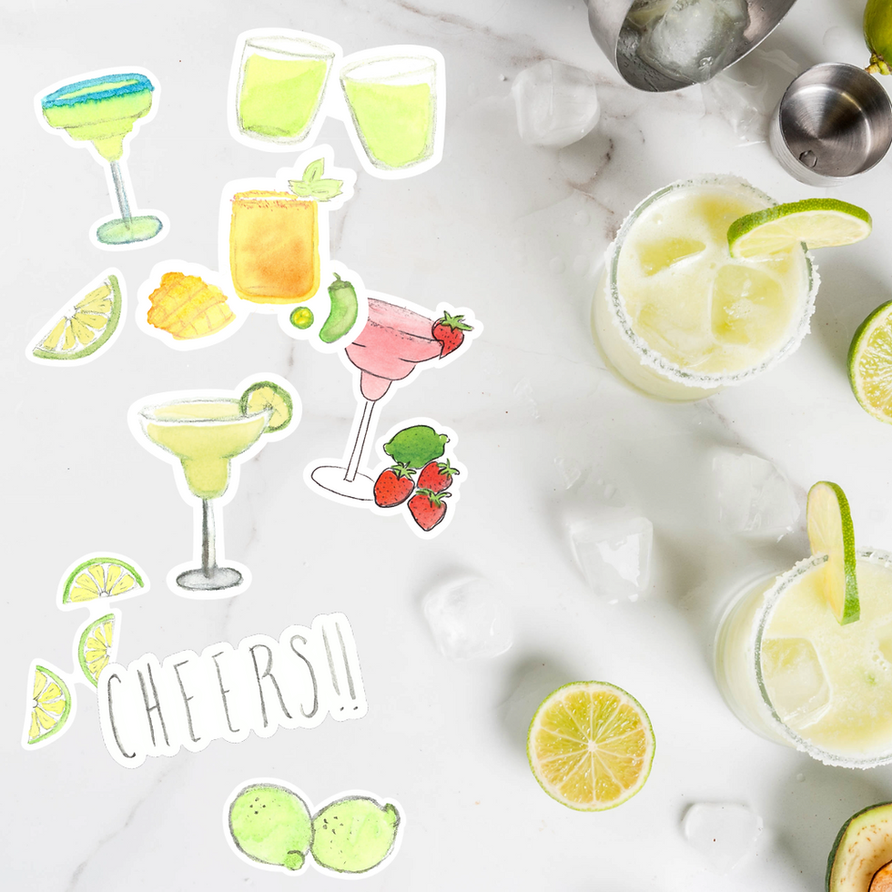 Thumbnail: CHEERS to Margaritas Die-Cut Sticker Set