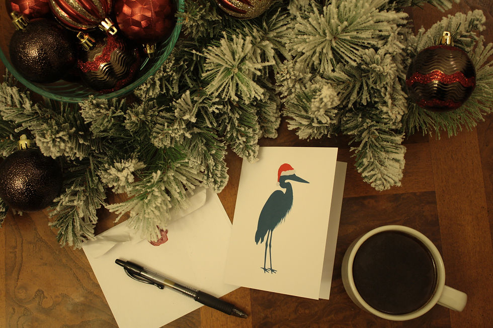 Heron Christmas Card