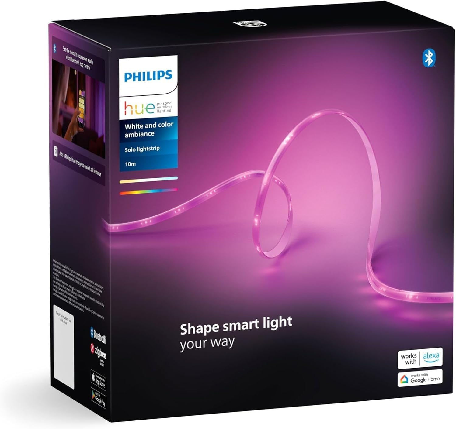 Philips Hue Solo lightstrip 10 metre 929003817103,Multicolor,2 Years Warranty