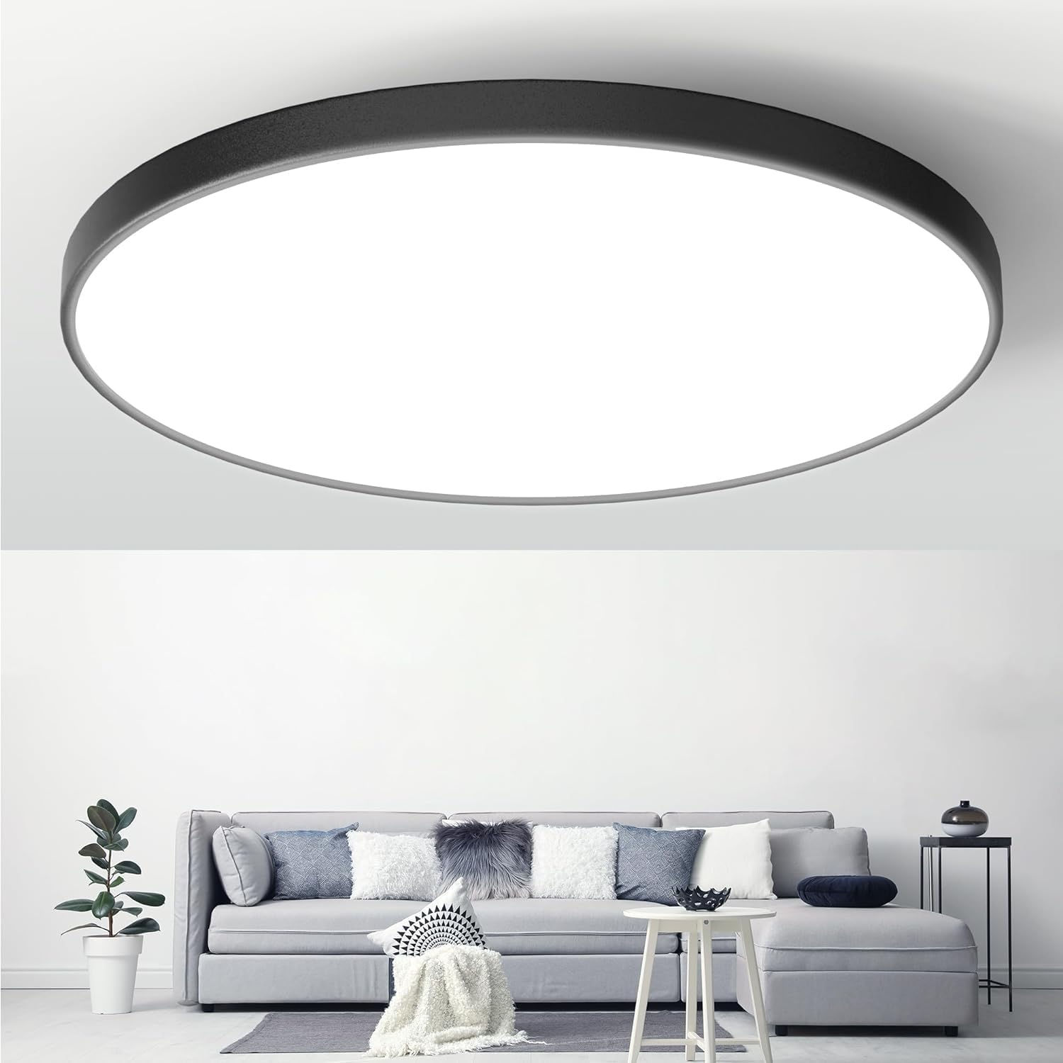 KEPHTH Ceiling Lights for Bedroom Room 24W Modern LED Ceiling Light Fixture 650