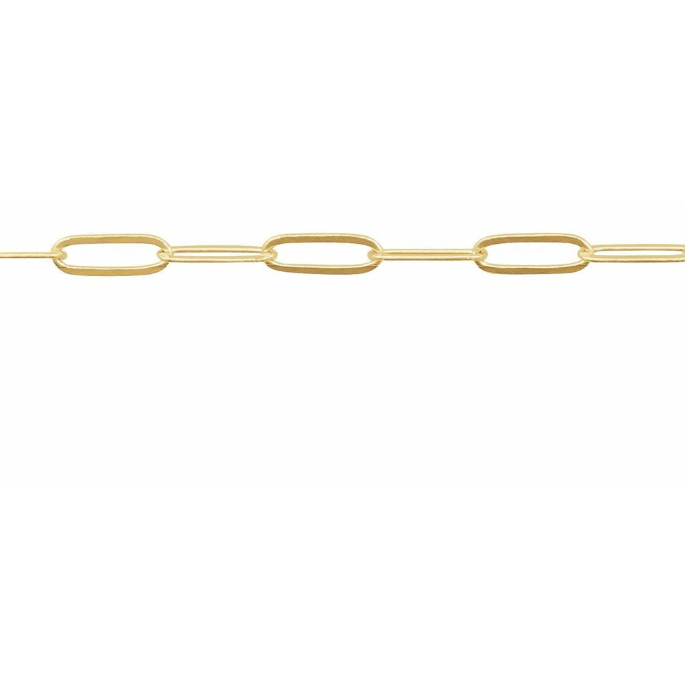14K Solid Gold Ultra-Lightweight Paperclip Bracelet – 2mm