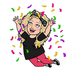 alycia yerves bitmoji jumping with confetti