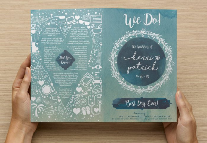 Kerri and Pat wedding program