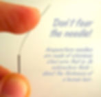 Don't fear the needle quote image from Katie's instagram feed