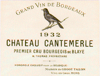 1932 wine lable