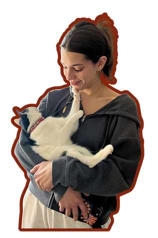 Lucy holding Honey