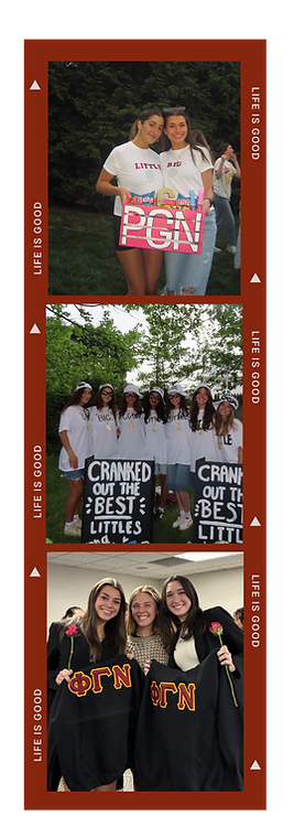Photo strip of Lucy with PGN friends