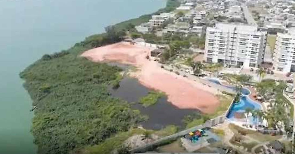 Imagem do aterramento publicada em outubro do ano passado. Reprodução