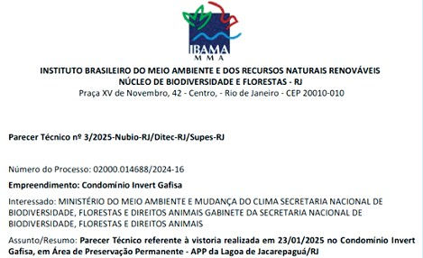 Imagem retirada do parecer do IBAMA.