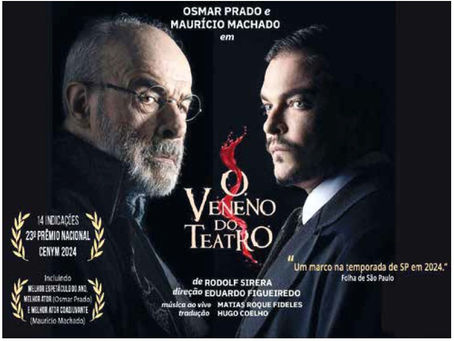 "O VENENO DO TEATRO", COM OSMAR PRADO E MAURICIO MACHADO NO FIRJAN SESI JACAREPAGUÁ