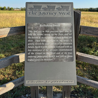 The Trail of Hope Quote from Bathsheba Smith that describes her tidying her home before leaving on her journey westward.