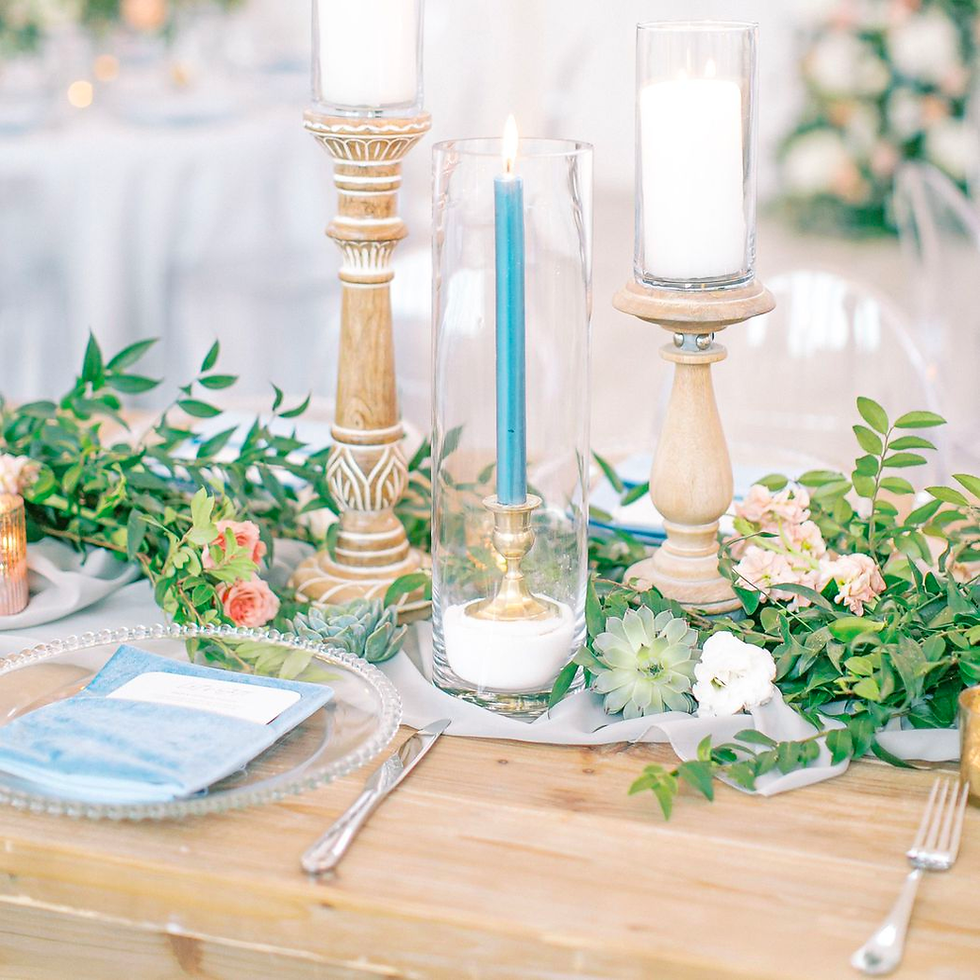candles wedding centerpieces
