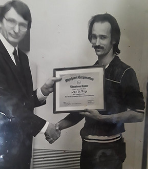 Picture of Joe getting his Certificate.j