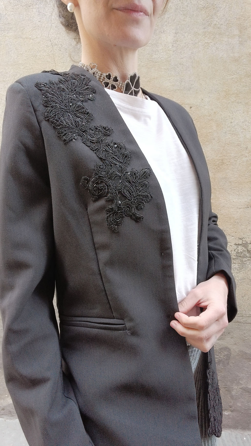 Miniatura: Giacca con dettaglio pizzo