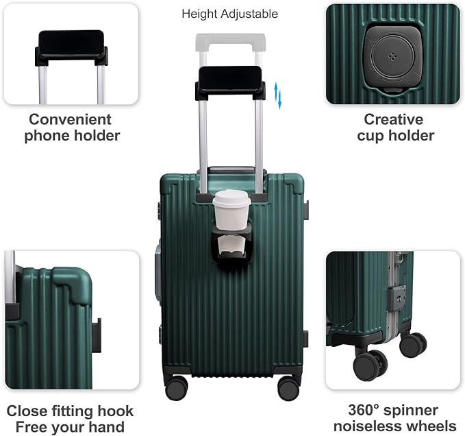 Thumbnail: Carry-On Luggage - Cup Holder and USB Port