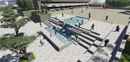 INTERVENCIÓN PARQUE DE LOS PIES DESCALZOS. Parte del proyecto Centro cívico de Medellín.jp