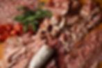 Charcuterie including salami, prosciutto, mortadella, speck, guanciale, pancetta, serrano, coppa, bresaola