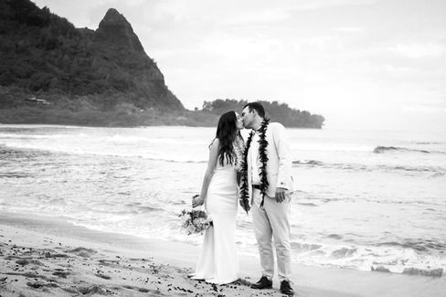 A Kauai Elopement at Tunnels Beach Kauai Wedding Photography by KEITH KETCHUM