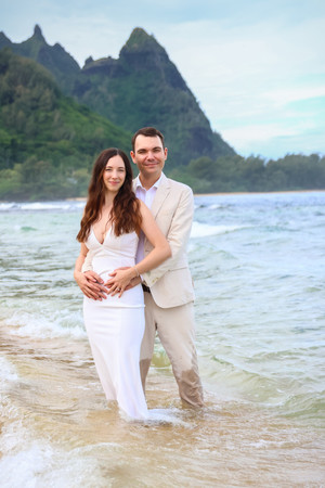 A Kauai Elopement at Tunnels Beach Kauai Wedding Photography by KEITH KETCHUM