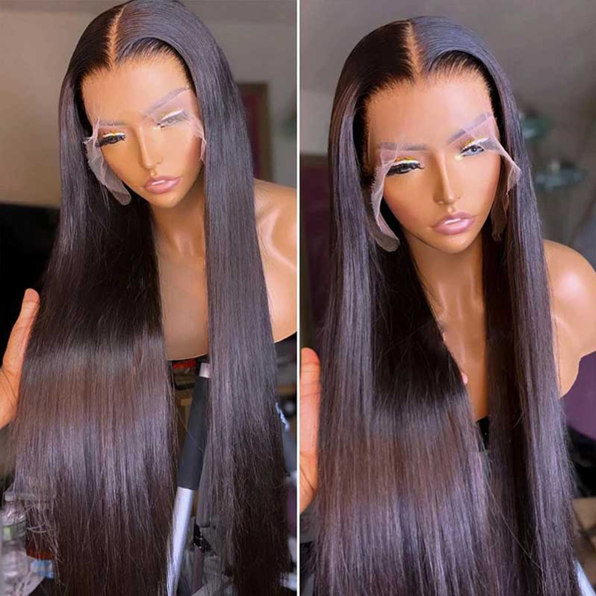 Straight Frontal Wig Units