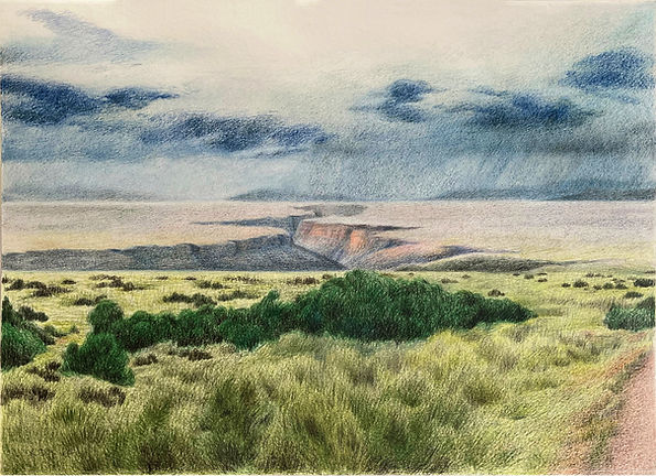 The Land In the West | Colorpencil