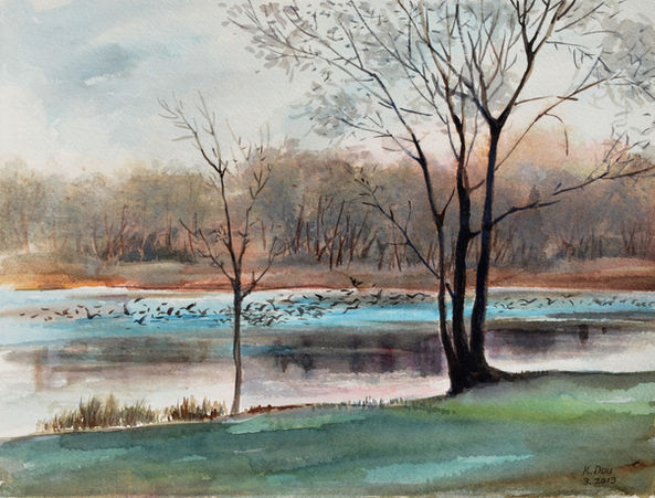 Lake Charles | Watercolor