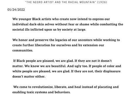 The Young Black Artist's Manifesto 