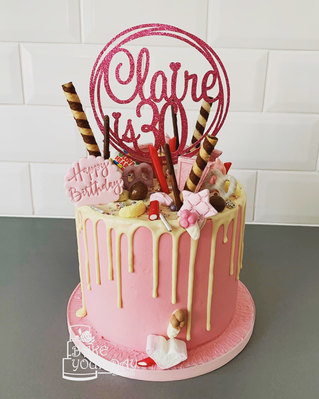 30th Pink Lady Drip Cake.jpeg