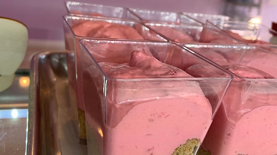 Raspberry Mousse Shooters