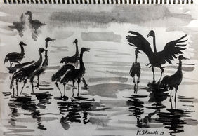 Landscape Drawing of Holy Land