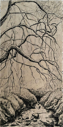 Landscape Drawing of Holy Land