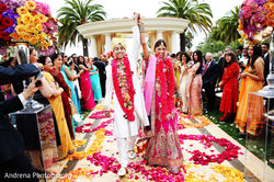 just married indian wedding