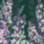 Nighttime Amble | Pink, Purple and Green Floral Garden Art