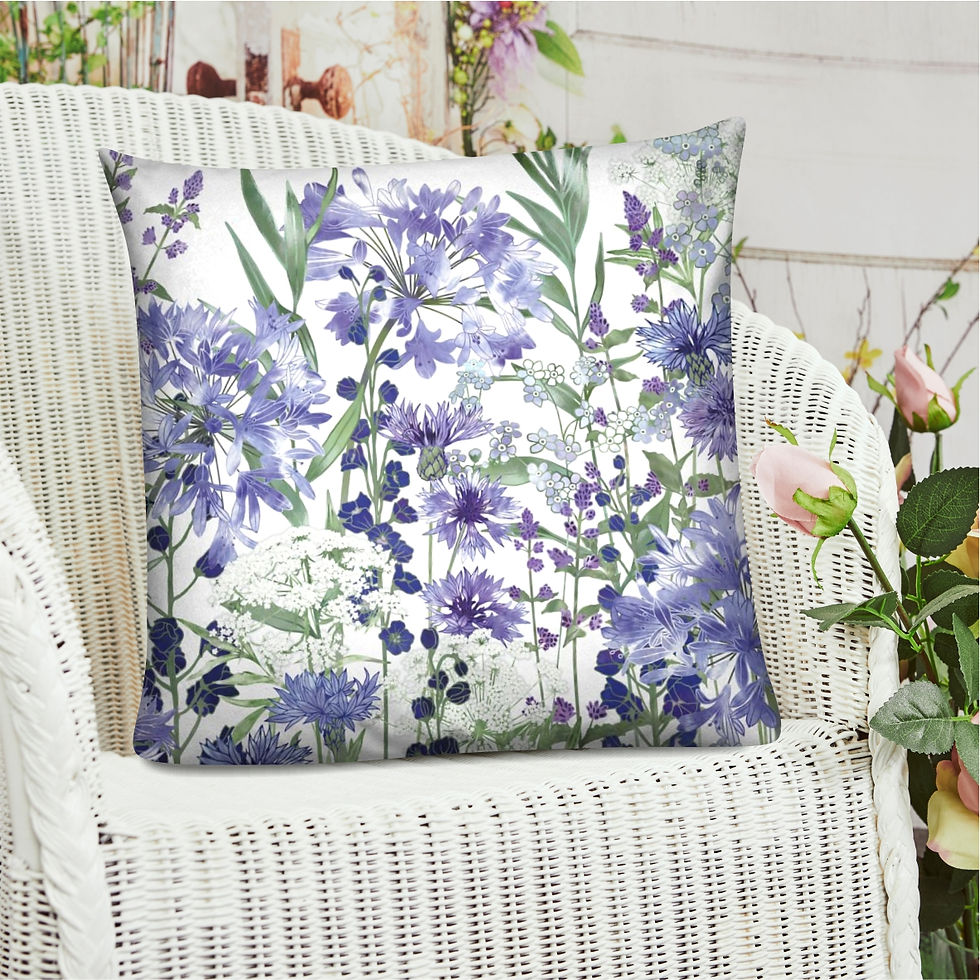 Thumbnail: Agapanthus Meanderings Cushion Cover