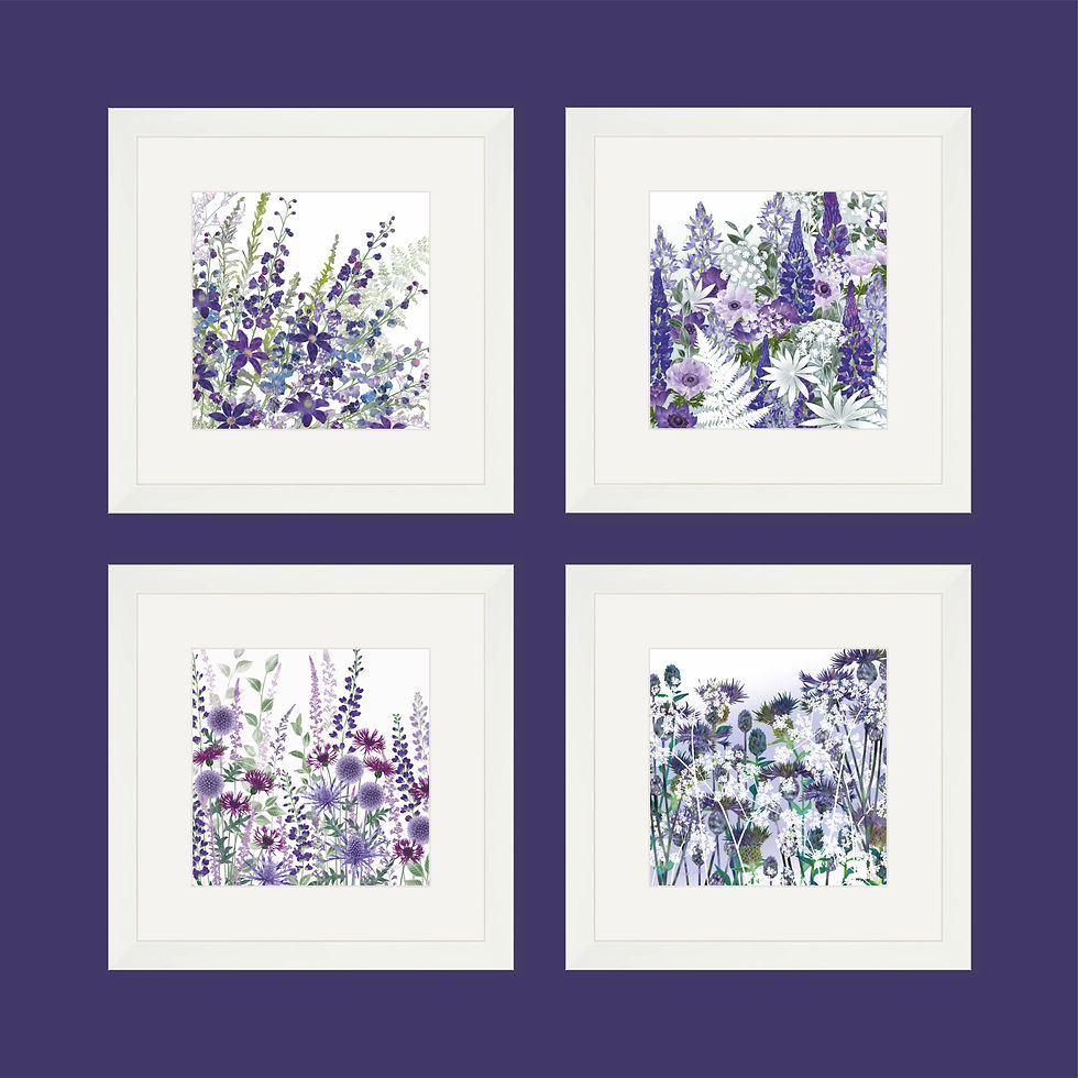 Thumbnail: Cluster of Purples Art Print