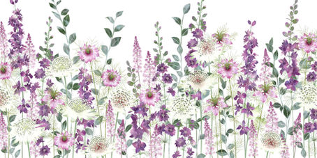 Heavenly Dawn | A Morning Flower Meadow Garden with Pink and White Flowers