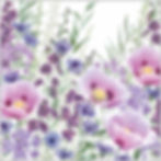 Pink Summer Days | Flower Garden Meadow with Poppies, Cornflowers, Larkspur and Allium Eros Flowers