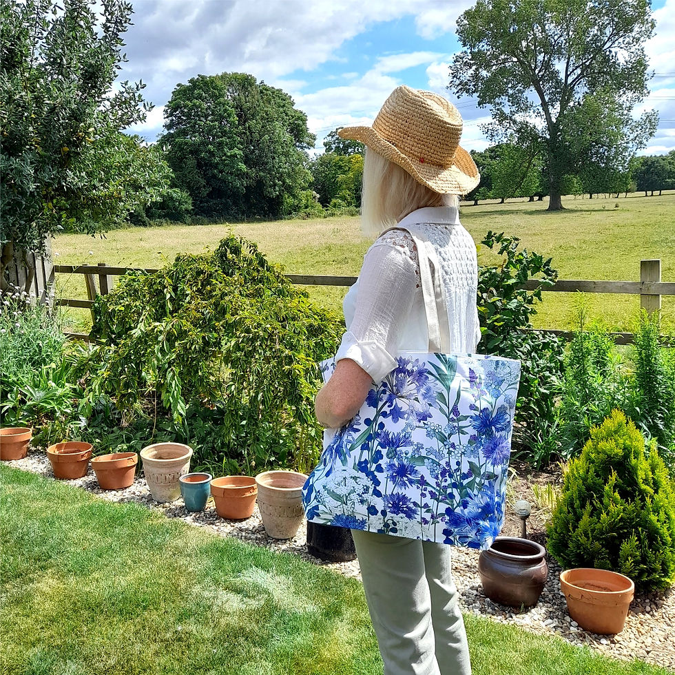 Thumbnail: Agapanthus Meanderings Large Tote Bag