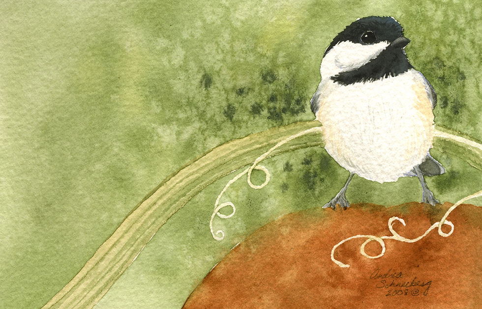 Autumn Garden Chickadee