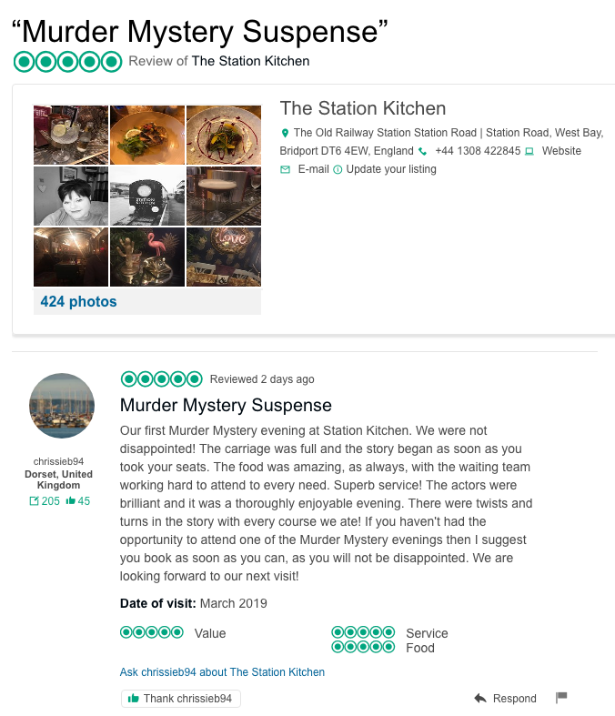 Murder Mystery at the station kitchen