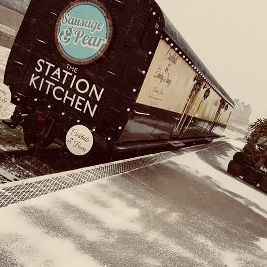 Snowed in at the station restaurant in Bridport and West Bay