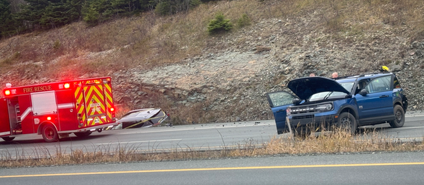 At least one person was sent to hospital following a collision on the Outer Ring Road on Tuesday
