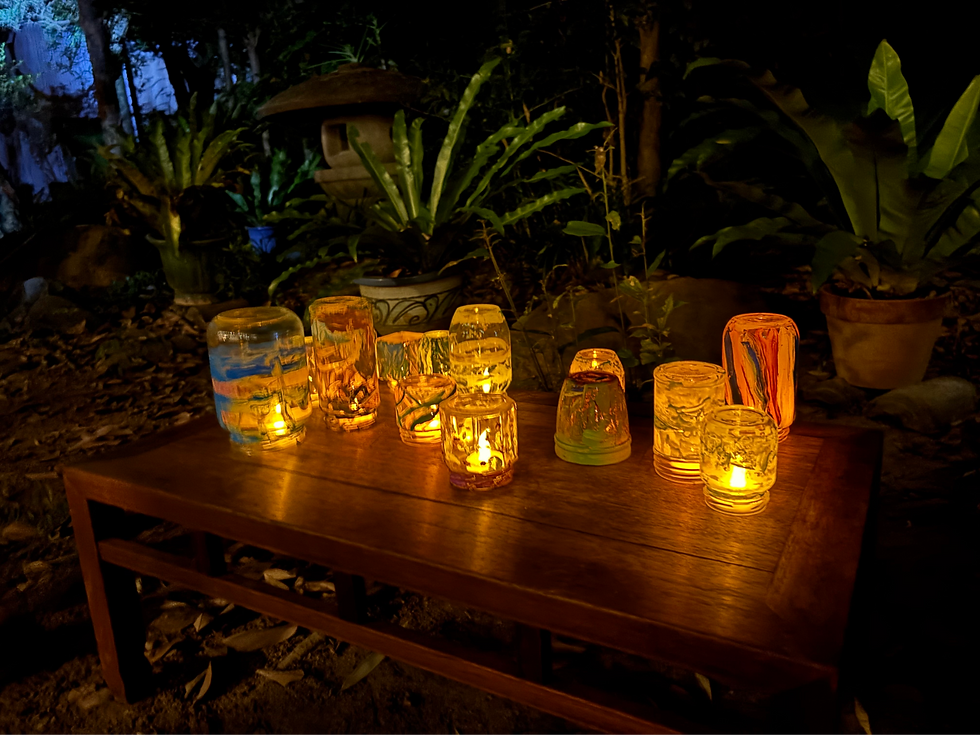 昼間に制作したランタン