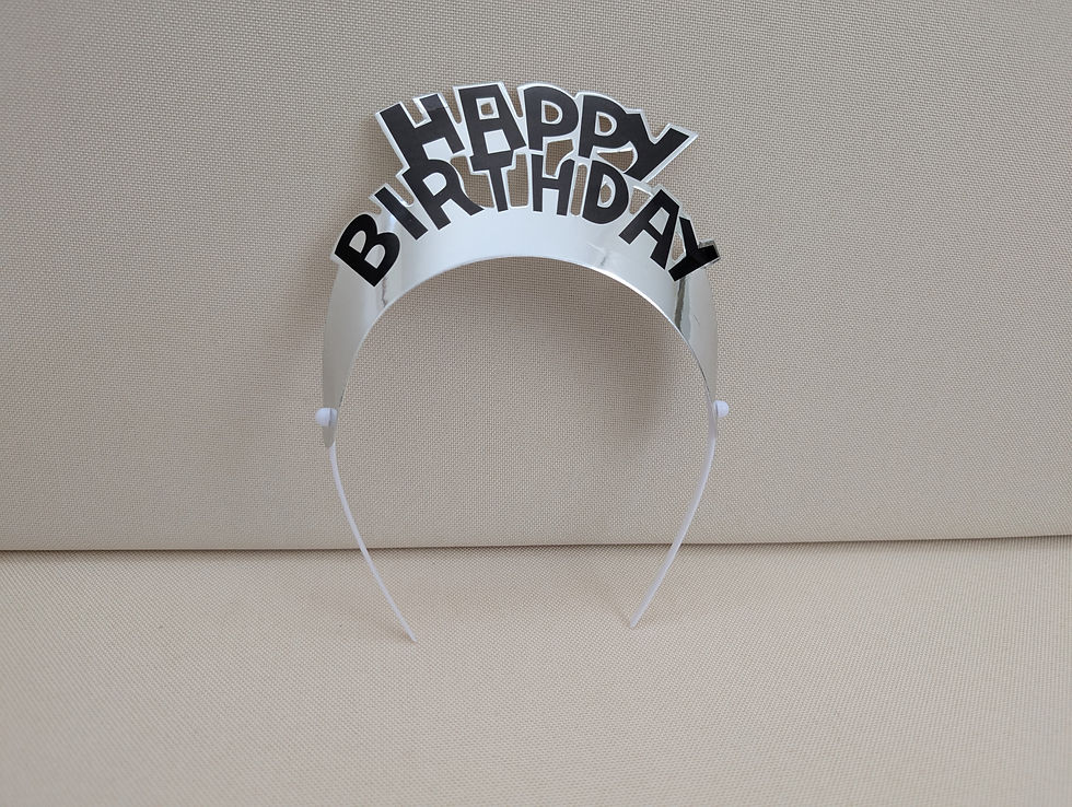 Happy Birthday Papier Silber